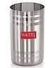 HAZEL Stainless Steel Glass for Drinking Water Unbreakable with Glossy Finish Design Set of 1 Silver - 450 ML