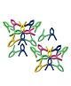 HAZEL Plastic Cloth Clips For Drying Clothes Set of 24 - Multi Color