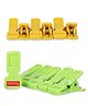 HAZEL Plastic Cloth Clips For Drying Clothes Set of 12 - Multi Color