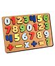 Mini Leaves Wooden Chunky Number Math Puzzle - 16 Pieces