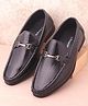 Pine Kids Slip On Party Wear Shoes with Applique - Black