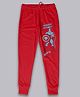 Kidsville Full Length Captain America Printed Joggers - Red