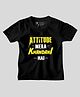 Be Awara Half Sleeves Attitude Mera Khandani Hai Printed Tee - Black