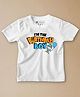 Be Awara Half Sleeves I'm The Birthday Boy Printed Tee - White