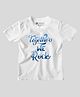 Be Awara Family Theme Half Sleeves Together We Rock Printed Tee - White