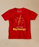 Be Awara Half Sleeves Little Human Big Energy Printed Tee - Red