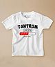 Be Awara Family Theme Half Sleeves Tantrum Loading Printed Tee - White