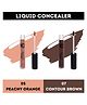 KINDED Creamy Matte Liquid Concealer Full Coverage Colour Corrector Peachy Orange & Contour Brown Pack of 2 - 6 ml Each