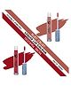 KINDED Vitamin E Enriched Matte Liquid Lip Colour Lipstick Combo Set of 2 Rust Crust More Maroon- 12 ml