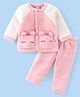 Babyhug Velour Full Sleeves Winterwear Night Suit Nightsuit With Solid Colour - Pink