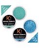 Kinded Loose Shimmer Makeup Foil Pigments Powder Eyeshadow Combo Sea Green & Sky Blue - 3 g Each