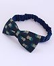 Milyra Pineapple Bow Headband -Navy Blue