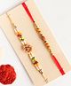 Jewelz Set Of 2  Stone With Beads  Work Handmade Dori Rakhi - Multi Colour