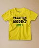 Be Awara Sea Life Half Sleeves  Vacation Mode On Printed Tee - Yellow