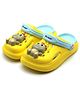 Svaar 3D Dinosaur Kitty Theme Patch Applique Detailed Sling Back Clogs - Yellow