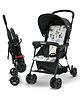 Baybee Tiny Baby Stroller Pram for Baby, Foldable Baby Trolley with 2-Position Adjustable, 3 Point Safety Belt, Baby Pram Stroller for Kids with Canopy & Parent Handle - Black