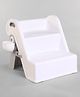 Two Stair Step-stool With Cup Holder -White