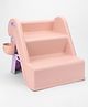 Two Stair Step-stool With Cup Holder -Pink