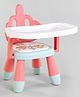 Portable Baby Chair with Tray Dining Table Low Stool Easy to Clean Bathroom Chair Bear Print  Pink| Easy to Assemble| Removable Food Tray| Soft Seat| High Backrest