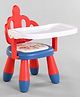 Portable Baby Chair with Dining Tray Low Stool Easy to Clean Bathroom Chair Bear Print - Red| Soft Seat| High Backrest| Easy to Assemble