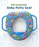 Soft Cushioned Baby Potty Seat with Handle Sea World Print - Blue
