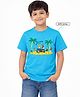 Zion Boys Half Sleevest Beach Party Print Crew Neck T Shirt - Turquise