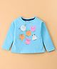 Pink Rabbit Single Jersey Full Sleeves Top Shapes Print - Blue