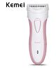 Kemei Rechargeable Hair Trimmer For Women - White & Pink