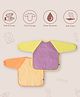 Mi Arcus Cotton Full Sleeve Water Resistant Coverall Feeding Bibs/Apron With Velcro Closure 6-9M   M(Pk Of 2) - Pastel Multi