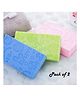 Ortis Ultra Soft Exfoliating Sponge Soft Bath Scrubber for Kids Body Scrub Pack of 2 Multicolor