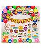 Zyozi Annaprasanam Swirls Hanging with Happy Rice Ceremony Banner and Balloon - Pack of 56