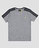 F&S Raglan Half Sleeves Solid Cut & Sew Detailed Sports Tee - Grey