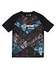 F&S Raglan Half Sleeves Extreme Driven Cut & Sew Detailed Sports Tee - Black