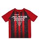 F&S Raglan Half Sleeves Aviator Power Printed & Cut And Sew Detailed Sports Tee - Red