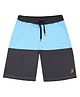 F&S Solid Cut Sew Panel Detailed Active Sports Shorts - Blue