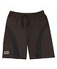 F&S Solid Cut Sew Panel Detailed Active Sports Shorts - Brown