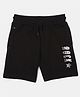 F&S Rockstar Print Cotton Loop Knit Shorts   - Black