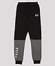 F&S Cotton Melange Rockstar Print Cut And Sew Full Length Loop Knit Track Pant -Black