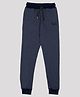 F&S Cotton Melange Full Length Loop Knit Track Pant - Blue