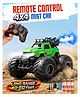 Fiddlerz Remote Control Car Toy for Kids with Mist Spray Effect Rechargeable 4x4 Monster Truck 360° Stunt Rotation Rock Crawler Car for Boys & Girls - Green