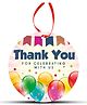Zyozi Round  Thank You Tags Multicolour -  Pack of 28