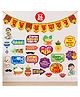 Zyozi Annaprasanam Photo Booth Props with Bunting Banner Hindi Font Multicolor- Pack of  26