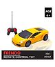 High Speed Mini 1:24 Scale Rechargeable Remote Control Car with Lithium Battery for Kids- Yellow
