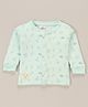 Ollypop Cotton Thermal Full Sleeves Inner Wear Tree Print - Light See Blue