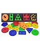 BitFeex Intellectual Learning Geometric Shape Stacker Matching Five Column Blocks Puzzle Shape Sorter Column Game Toy Multicolor - 26 Pieces