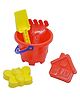BitFeex Beach Sand Game Castle Building Plastic Beach Toy Set For Kids Summer Fun Creative Activity Playset Multicolor - 5 Pieces