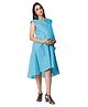 Mom for sure by Ketki Dalal Sleeveless Solid Maternity & Nursing  A Line Dress - Blue