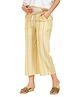 Mom for sure by Ketki Dalal Unbalanced Striped Palazzo With Belly Support - Yellow