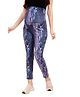 Mom for sure by Ketki Dalal Abstract Blue Maternity Active Wear Legging - Blue