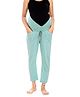 Mom for sure by Ketki Dalal Solid Maternity Pyjama With Side Pockets - Blue
